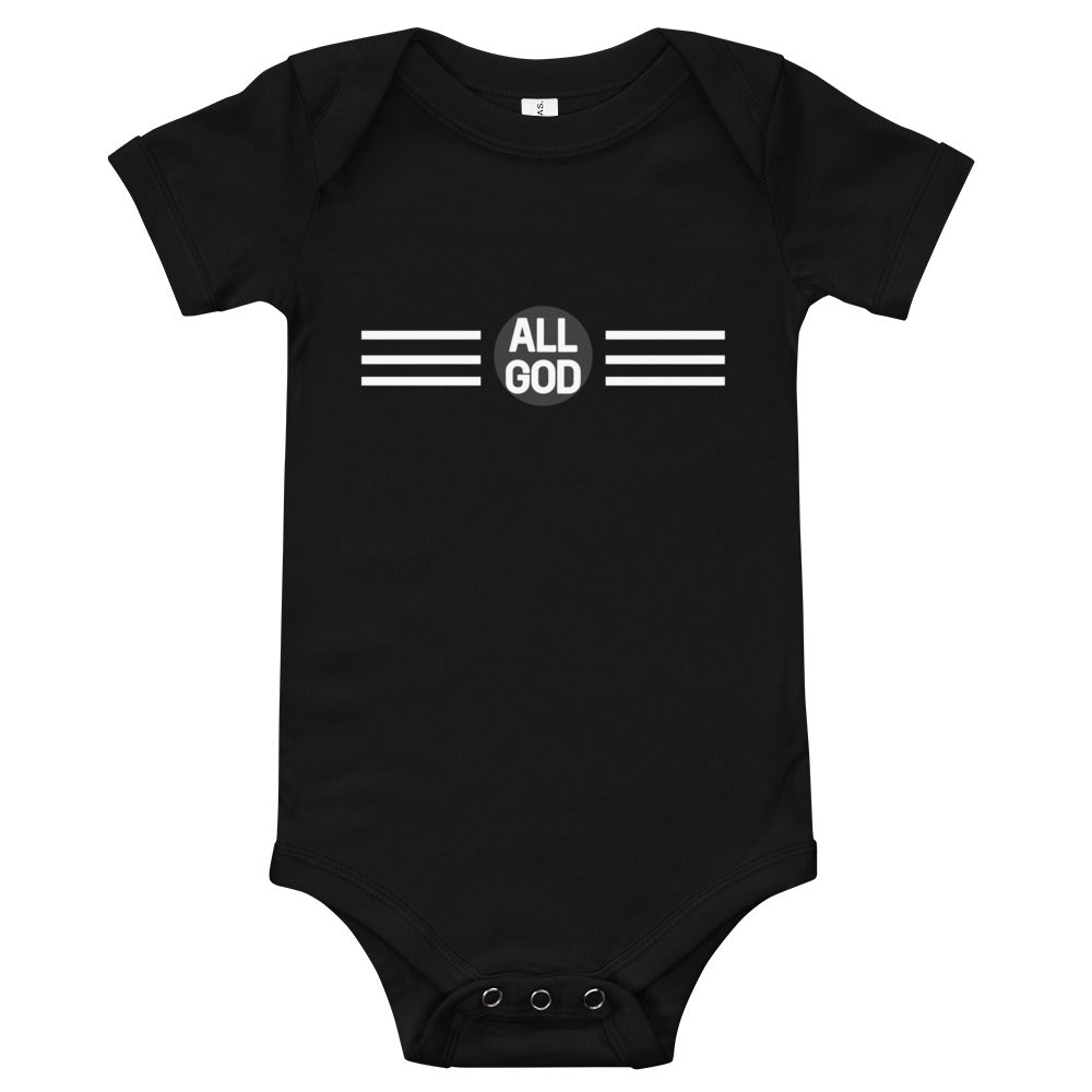 AG Onesie — All God baby onesie, color option view 2