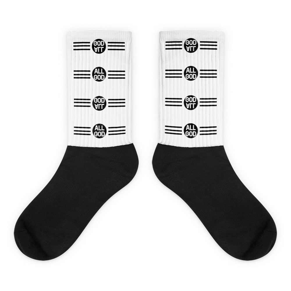 AG Reflection Socks — All God logo crew socks, reflection pattern