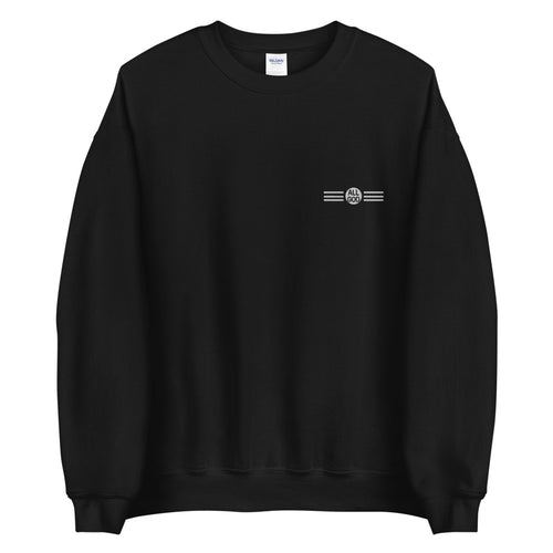 AG Embroidered Logo Sweatshirt — embroidery detail view 2
