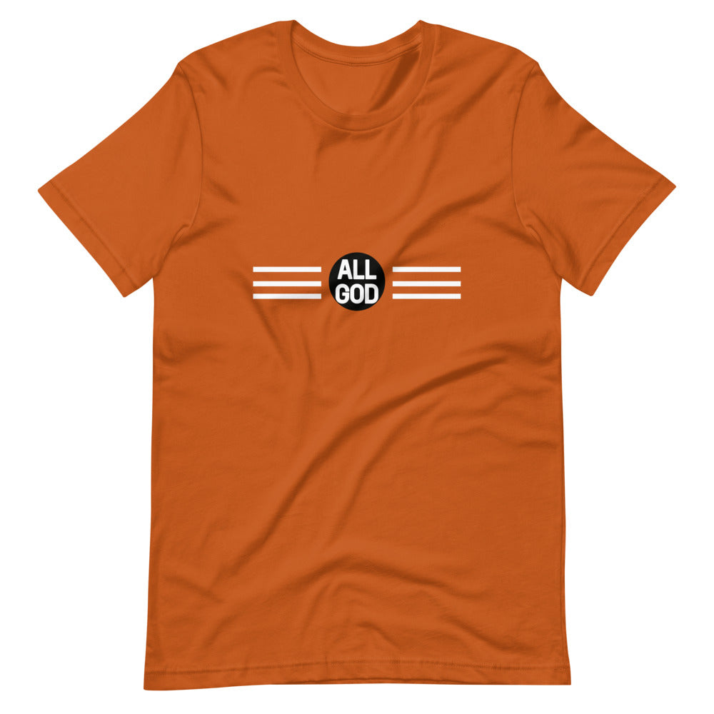 AG Soft Tee — All God logo t-shirt, faith-based streetwear, front view